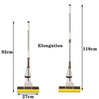 💧 Effortless Clean: Super Absorbent Sponge Mop with Adjustable Handle & 3 Refills 🏠