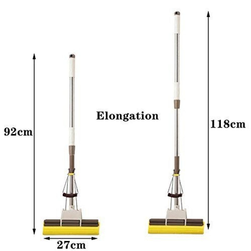 💧 Effortless Clean: Super Absorbent Sponge Mop with Adjustable Handle & 3 Refills 🏠