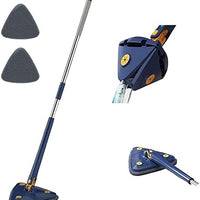 360° Twist & Squeeze Triangle Microfiber Mop | Extendable Floor Cleaning Mop