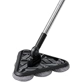 360° Twist & Squeeze Triangle Microfiber Mop | Extendable Floor Cleaning Mop