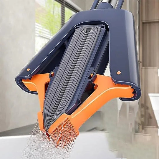 Double Roller Sponge Mop | Super Absorbent Floor Cleaner with Easy Wringing