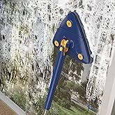 360° Twist & Squeeze Triangle Microfiber Mop | Extendable Floor Cleaning Mop