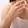 Hand Chain Bracelet – Delicate Layered Ring-to-Wrist Chain
