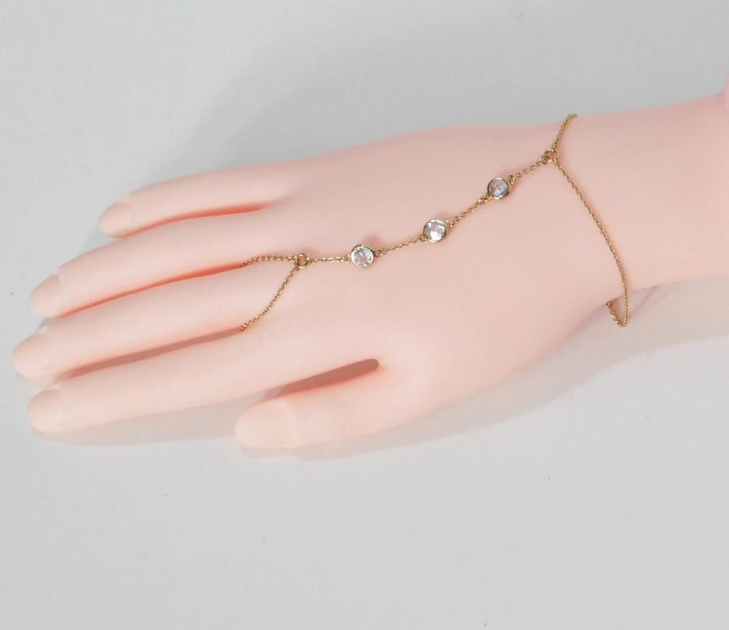 Hand Chain Bracelet – Delicate Layered Ring-to-Wrist Chain