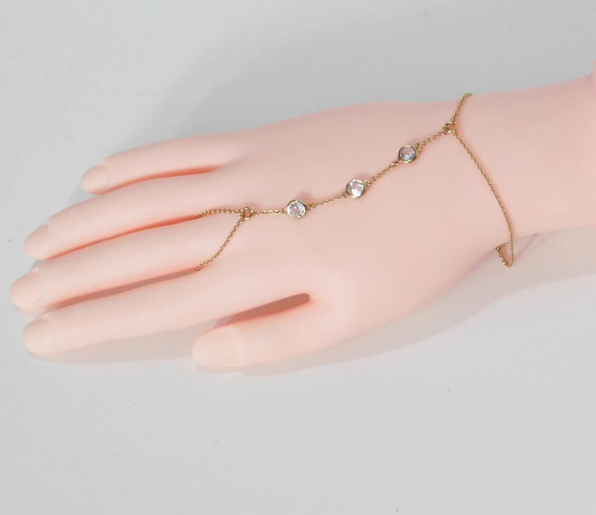 Hand Chain Bracelet – Delicate Layered Ring-to-Wrist Chain