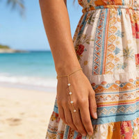 ✨ Boho Hand Chain Ring Bracelet | Adjustable Beach Jewelry for Women & Girls 💛
