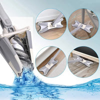 X-Type Microfiber Flat Mop with 360° Hands-Free Squeeze