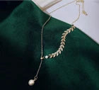 Charming White Pearl pendant necklace female clavicle chain 50cm